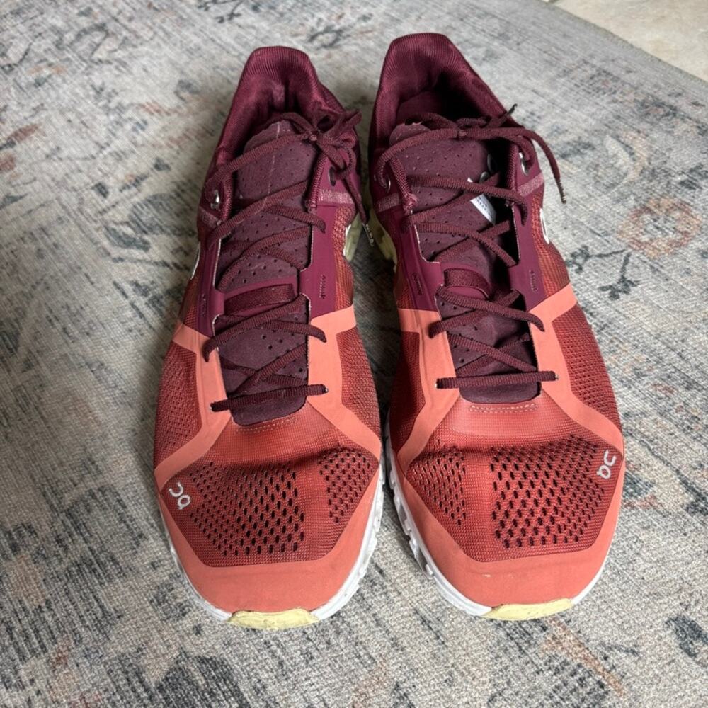 On Cloudflow 2.0 Rust/Limelight Red Running Shoes… - image 2